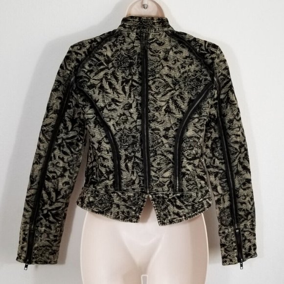 FREE PEOPLE "Follow the Flock" Motorcycle Jacket 5459E1M - Picture 5 of 16